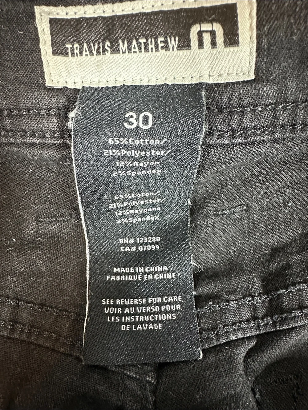 Travis Mathew Legacy Featherweight Jeans Vintage Charcoal Men’s Size 30